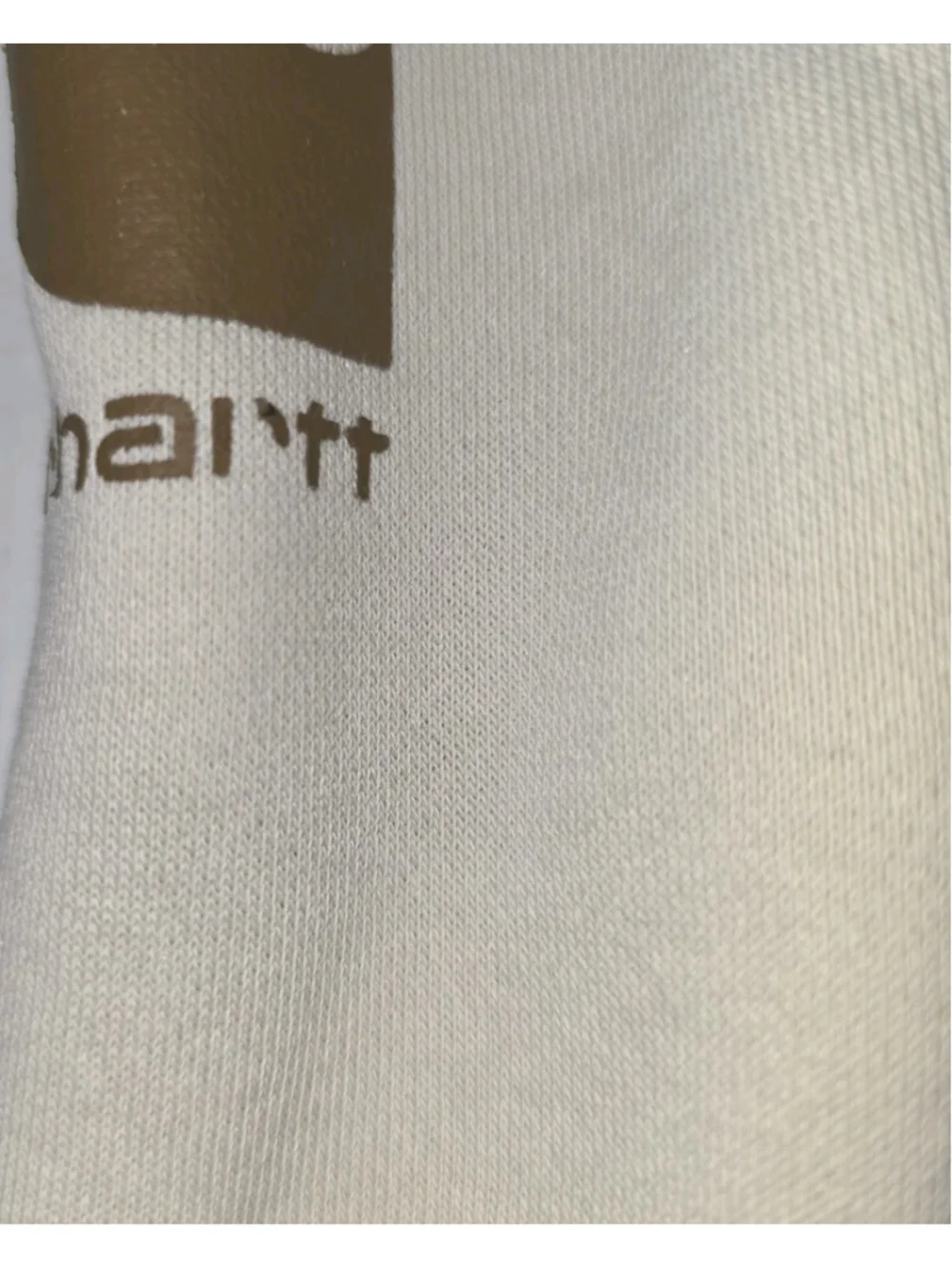Carhartt Logo Print Pullover Hoodie Off-White Size XL 18-20 Youth